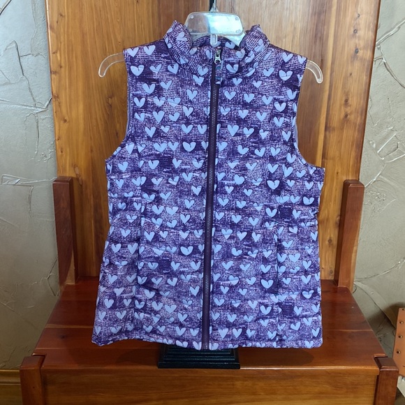 Lands’ End Girl’s XL (16) Purple Heart Vest - Picture 1 of 5